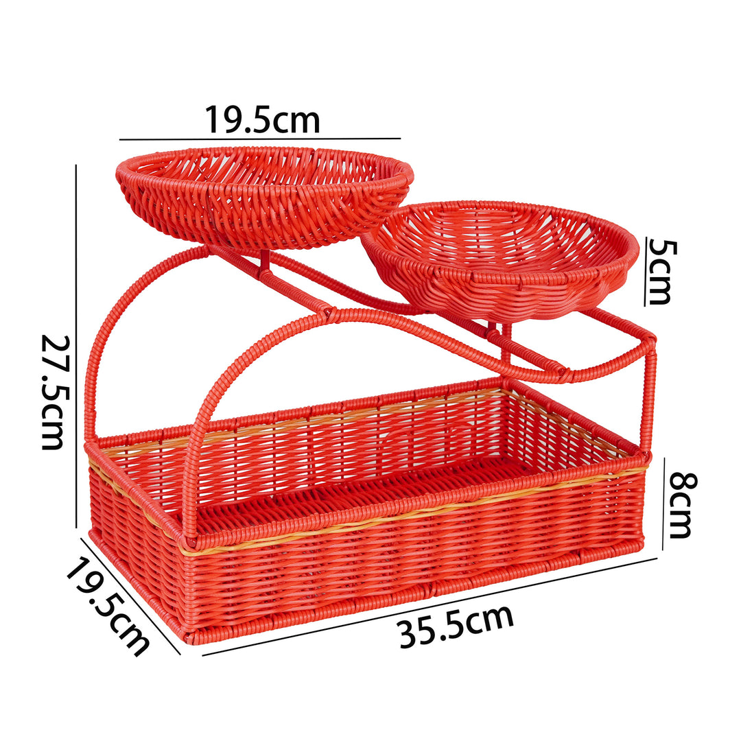 Decorative Wicker Fruit Bowl Stand Kalsten