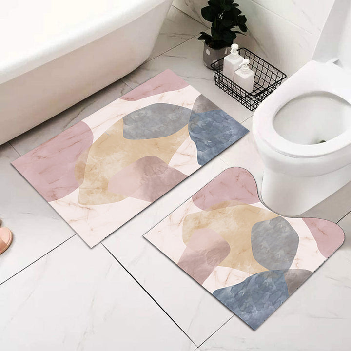 Soft Absorbent Bathroom Mat Set