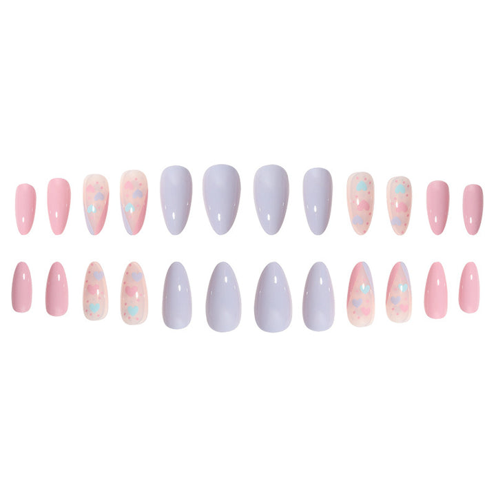 Heart-Detail Stiletto Press-On Nails Kalsten
