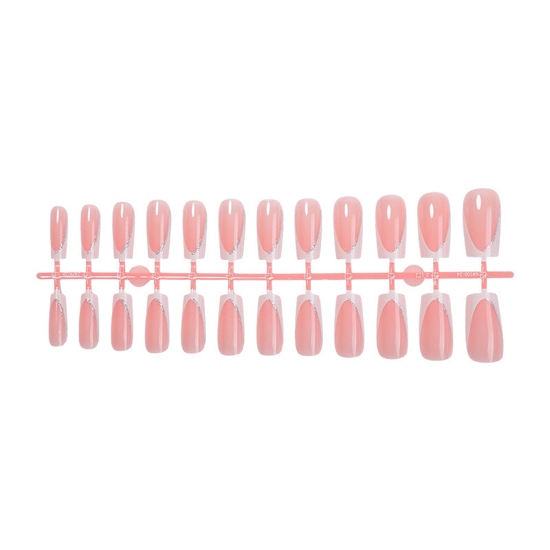 Artificial nail set with elegant design and glitter accents Kalsten
