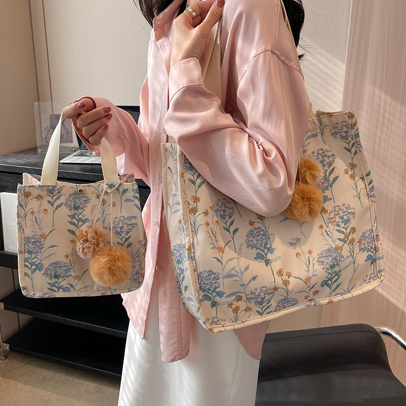 Floral Embellished Tote