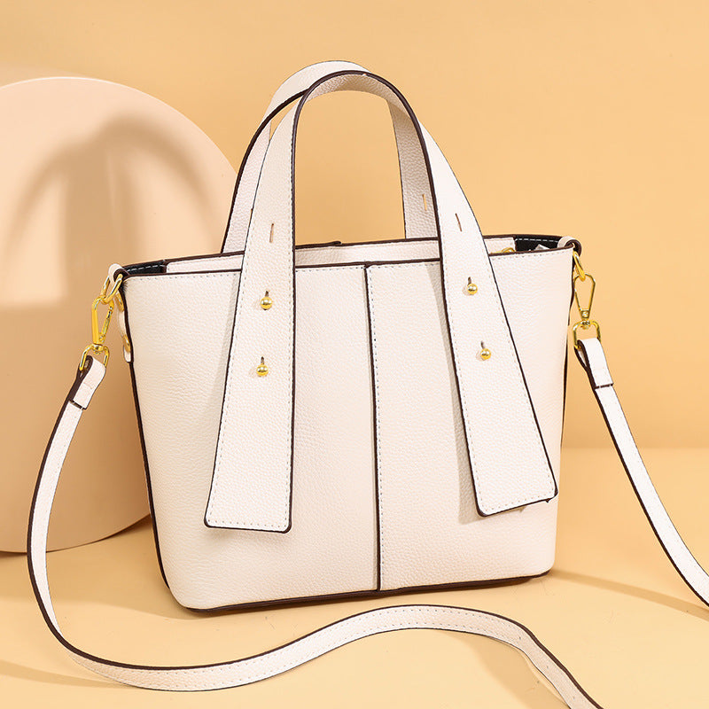 Textured Vegan Leather Multi-Pocket Tote Kalsten