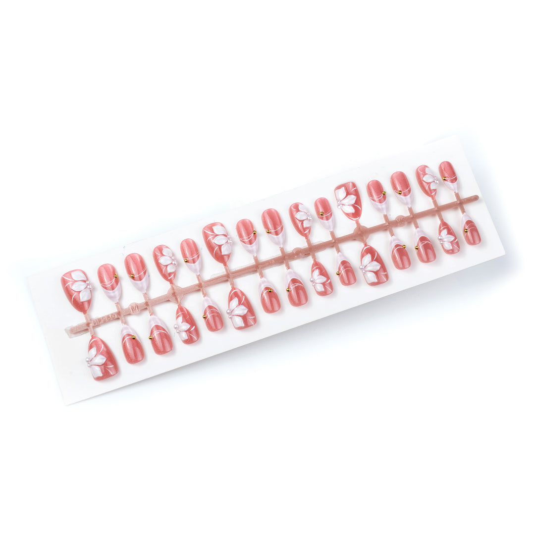 Artistic Floral Design Press-On Nail Art Set Kalsten 1790636525