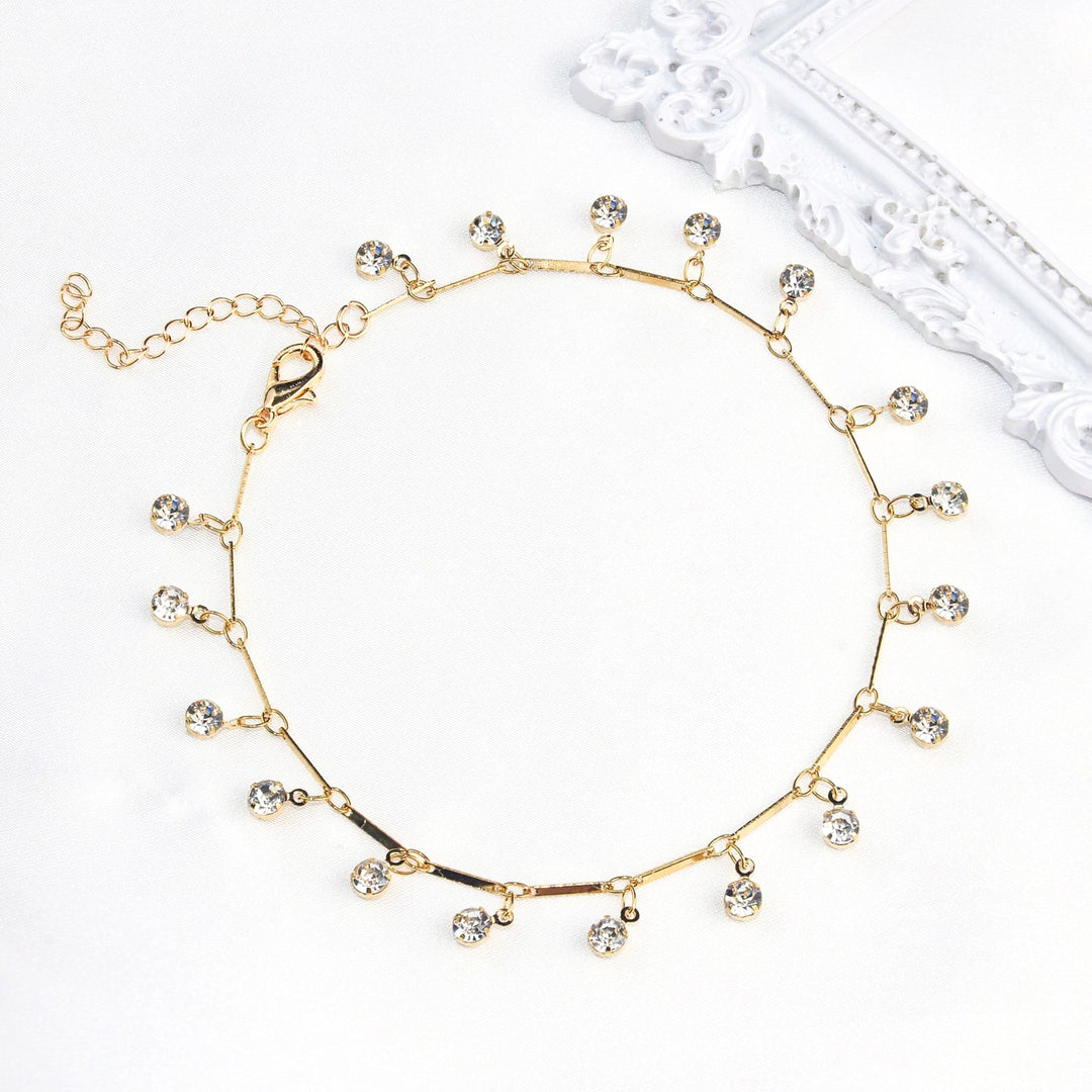 Elegant Crystal Chain Anklet Kalsten
