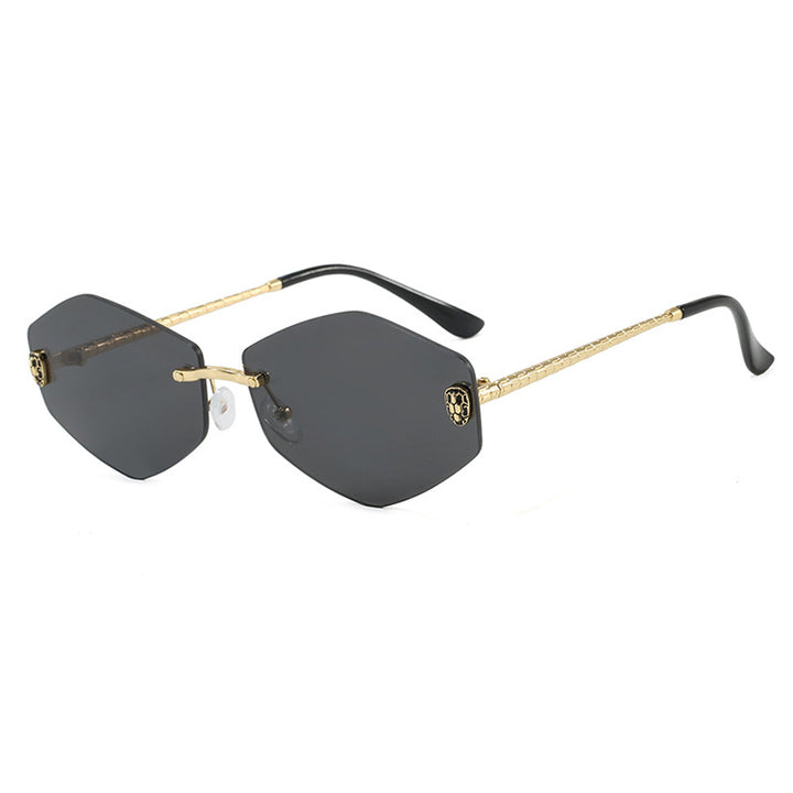 Women's geometric sunglasses in modern design with elegant metal frame Kalsten