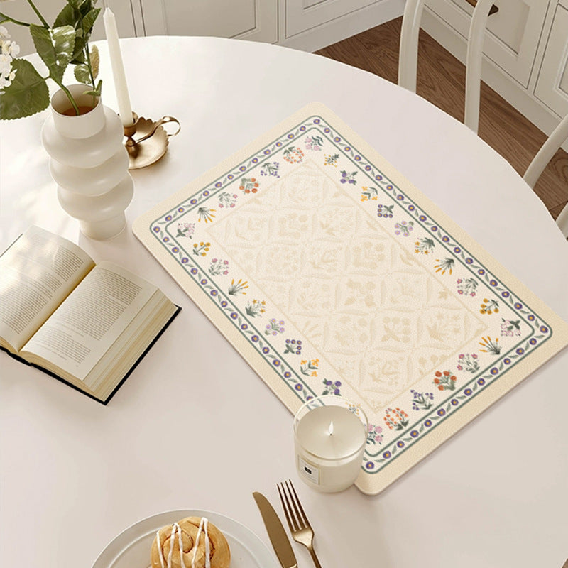 Floral Design Kitchen Mat Kalsten