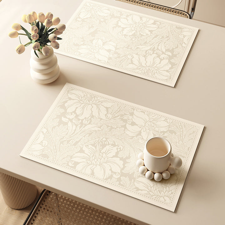 Elegant Floral Pattern Dining Placemats Kalsten