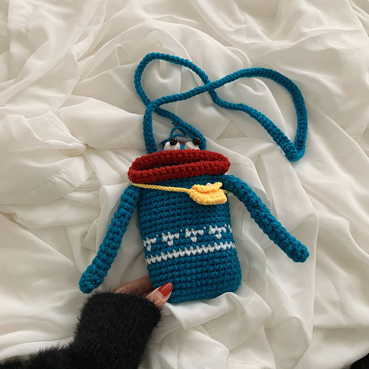 Fun Character Crochet Crossbody Bag