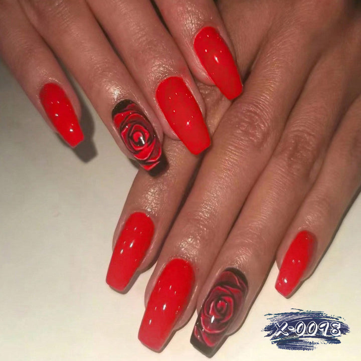 Artistic Long Nail Art Design