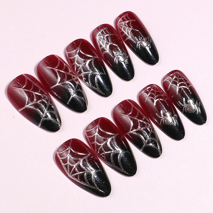Artistic Spooky-Themed Press-On Nails Kalsten