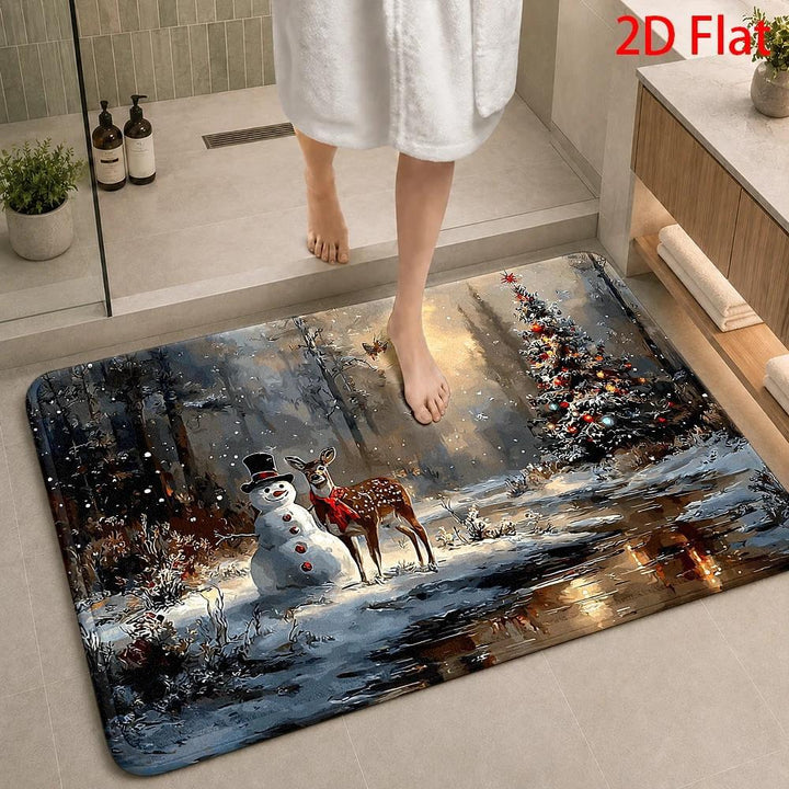 Holiday-Themed Bathroom Mat Kalsten