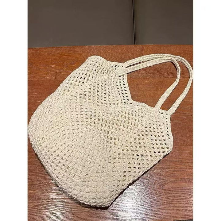 Hand-knotted tote bag in modern net design Kalsten
