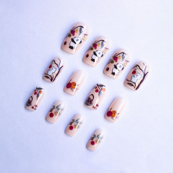 Artistic Nature-Inspired Nail Art Set