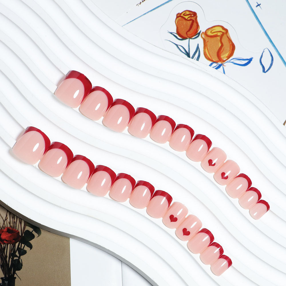 Artistic Heart-Design Press-On Nail Set Kalsten