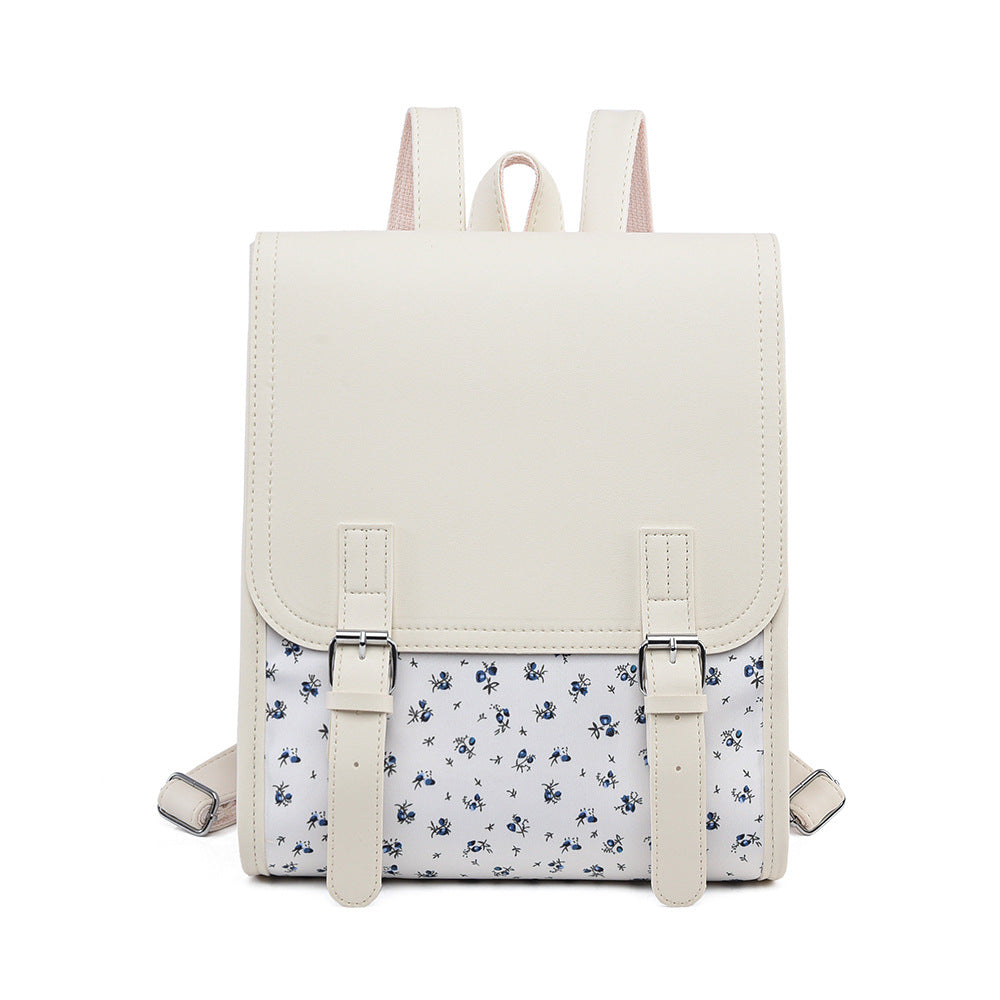 Floral Print Structured Backpack Kalsten