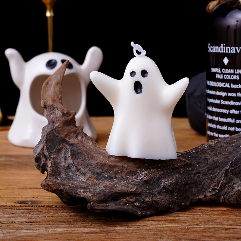 Mini Ghost Sculptural Soy Wax Candle with Cotton Wick