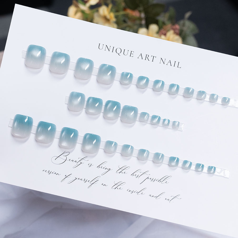 Sparkling Ombre Pedicure Nail Art