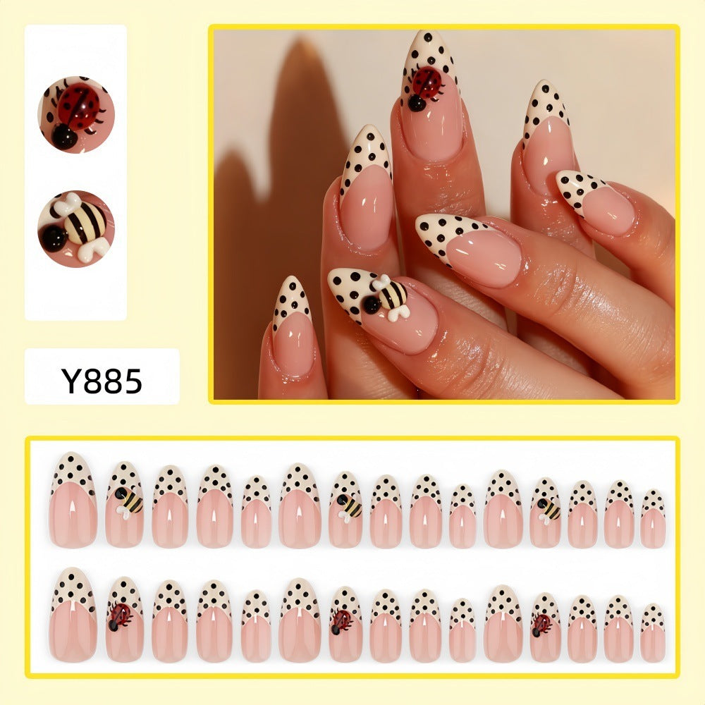 Nail Art Set with playful insect designs and polka dots Kalsten
