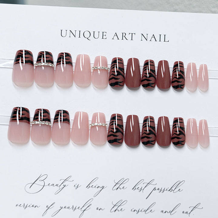 Stylish Animal Print Press-On Nails
