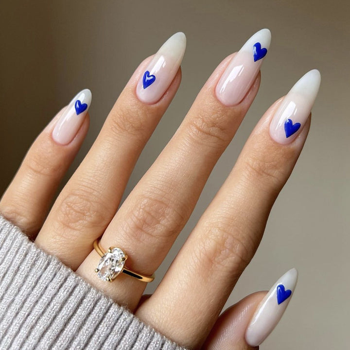 Heart-Accent Acrylic Nail Design Kalsten