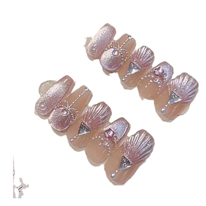Elegant 3D Floral Design Press-On Nail Set Kalsten