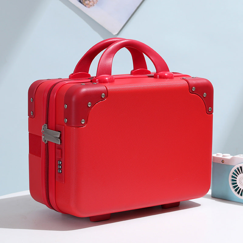 hard-shell vanity carry cosmetic case with reinforced corners and combination lock Kalsten