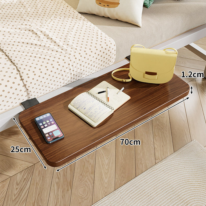 Clamp-On Floating Bedside Shelf with Bamboo Top and Slim Profile