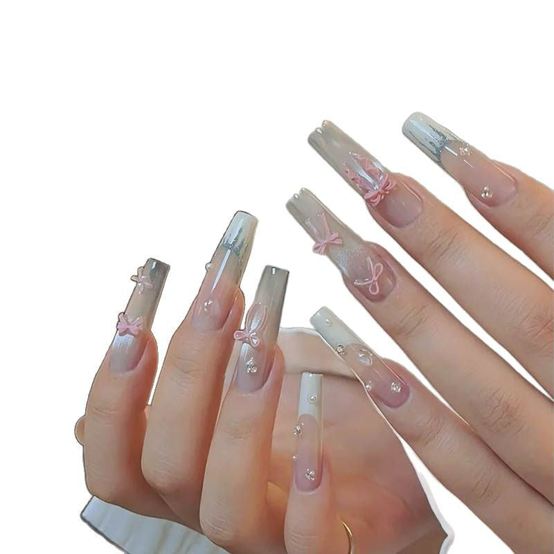 Artistic Long Stiletto Nail Art Extensions