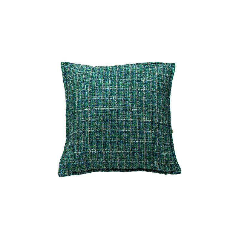 Decorative Velvet Ruffled Flange Square Throw Pillow with Plush Insert