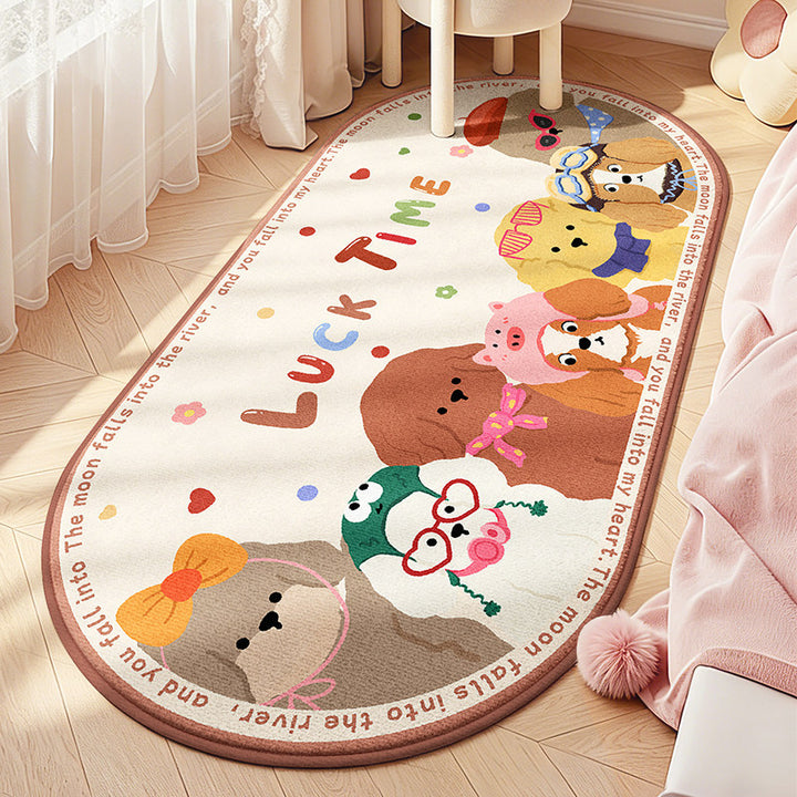 Children's Playful Animal Design Area Rug Kalsten