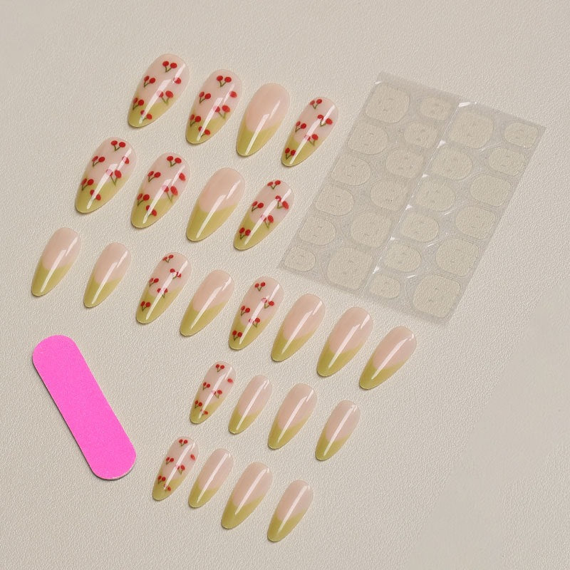 Cherry Blossom Themed Press-On Nail Set