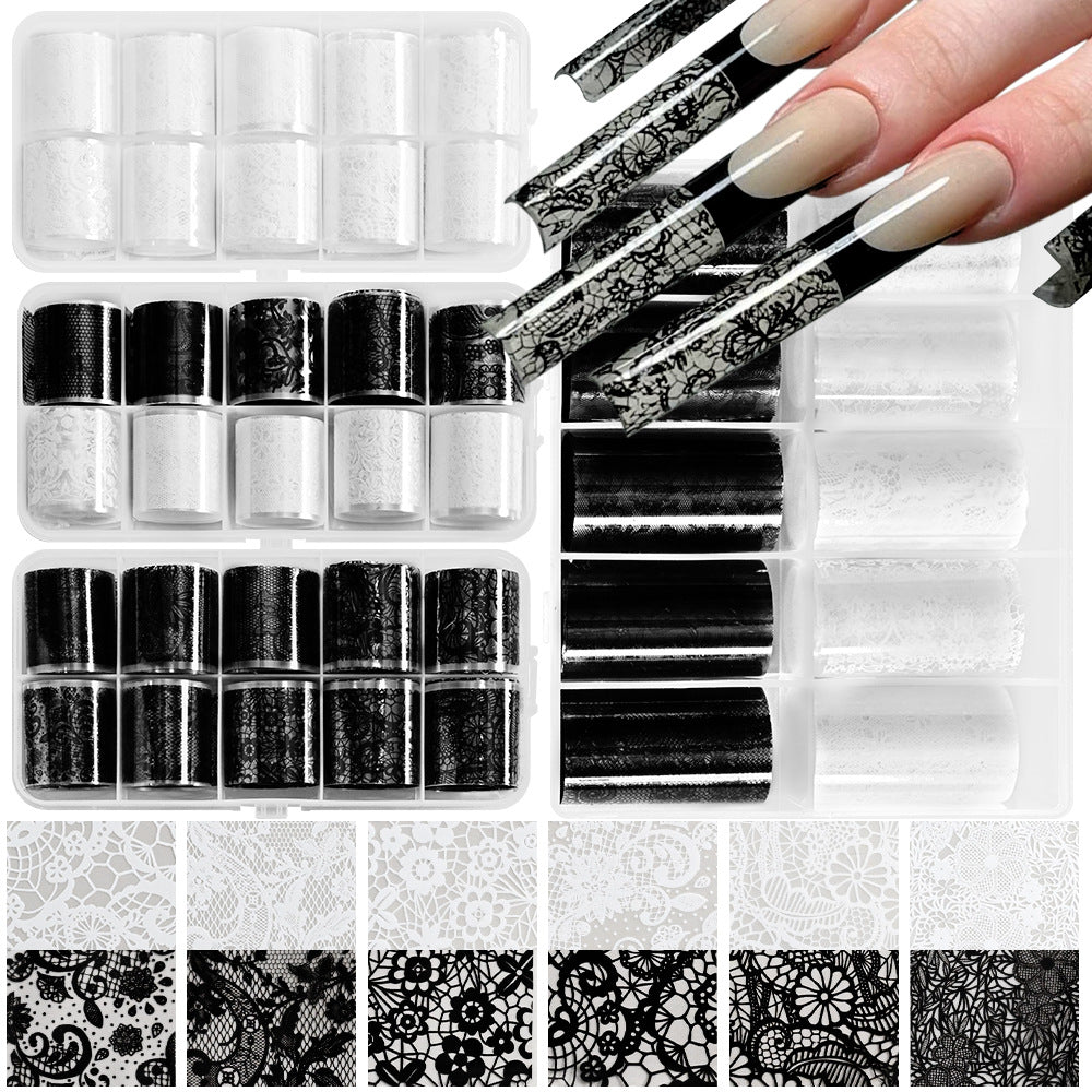 Elegant Lace Nail Art Sticker Set