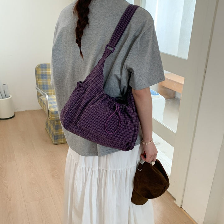 Casual Gingham Tote Bag