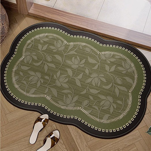 Floral Design Non-Slip Bathroom Mat
