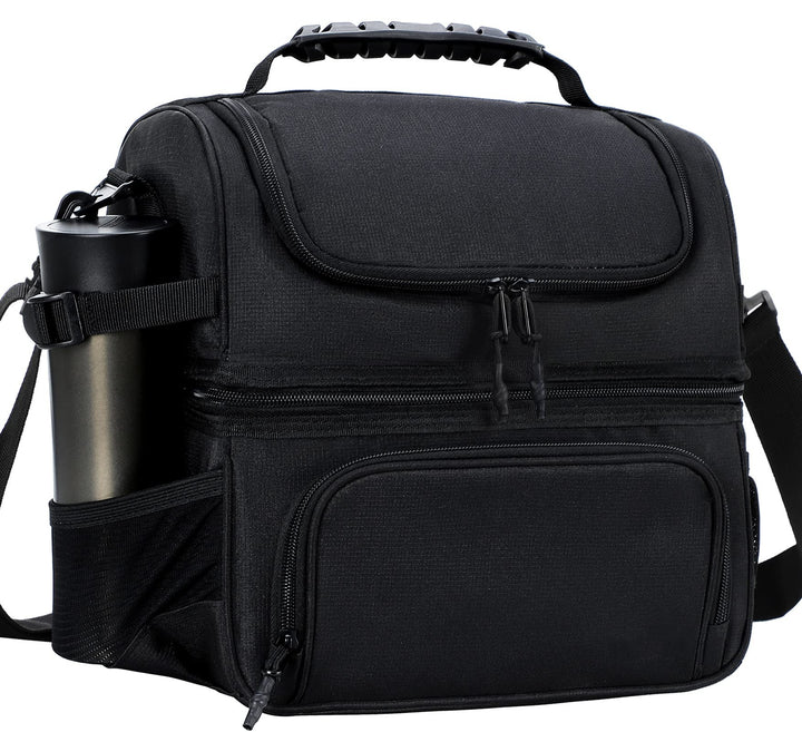 Insulated Lunch Bag with Multiple Compartments and Bottle Holder Kalsten