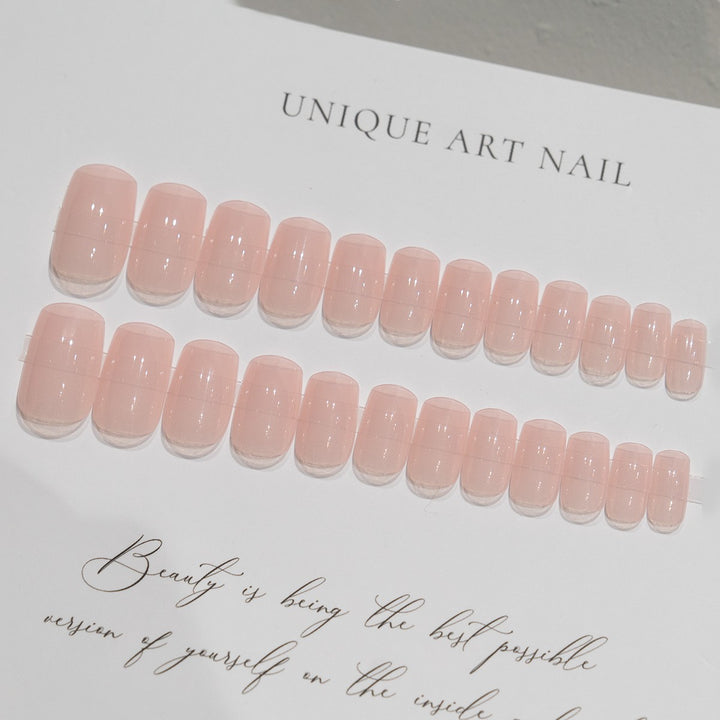 Elegant Glossy Square Press-On Nails