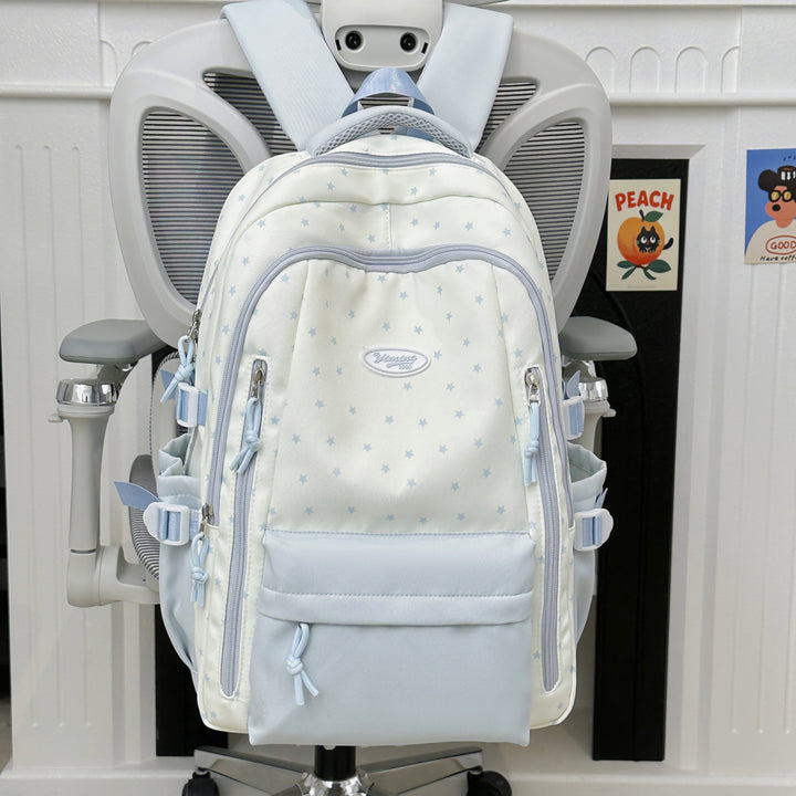 Chic Multi-Functional Star-Embellished School Backpack