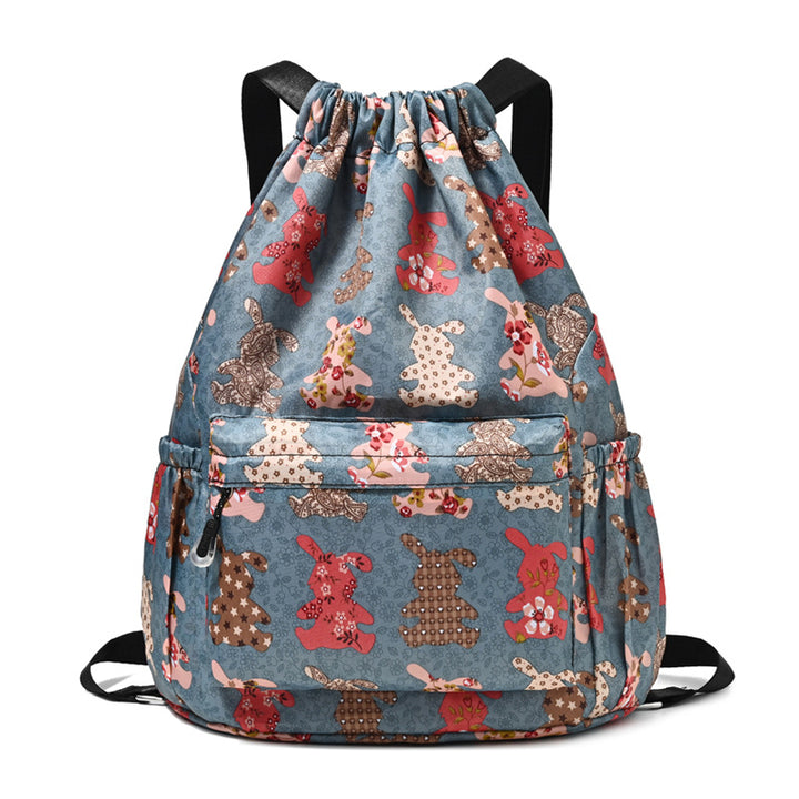 Drawstring Elephant Print Backpack Kalsten