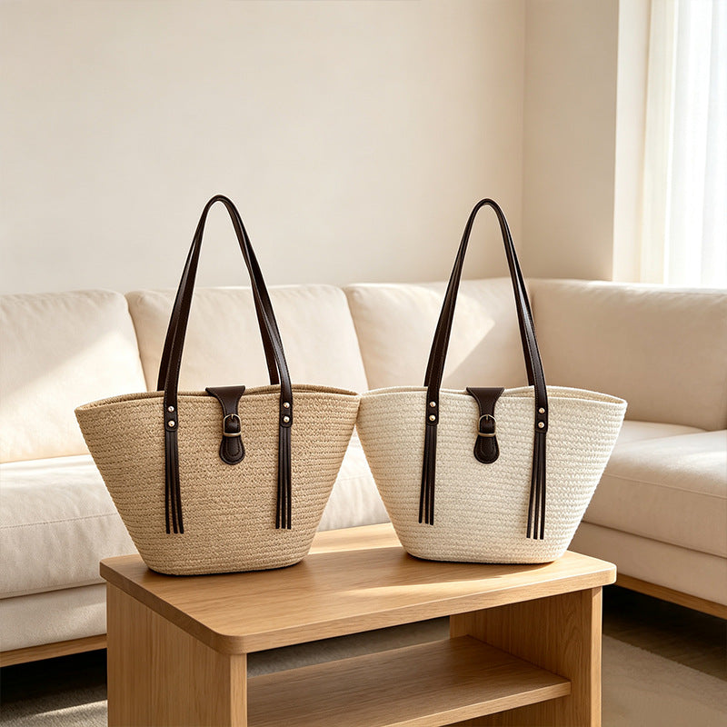Stylish Woven Beach Tote Kalsten