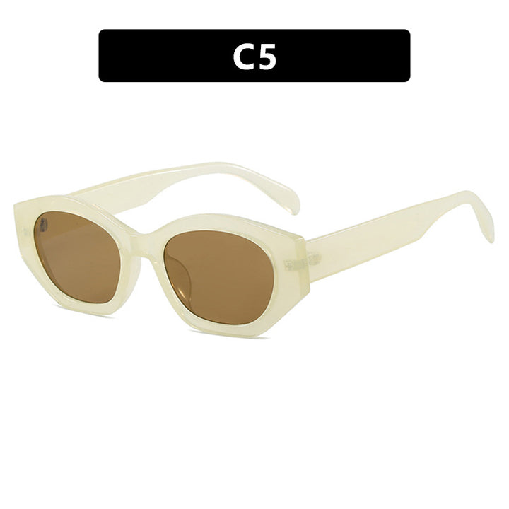 Women's geometric sunglasses with trendy, transparent frame Kalsten
