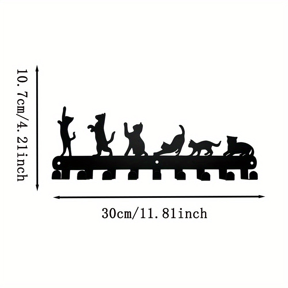 Creative Cat-Themed Wall Hook Rack