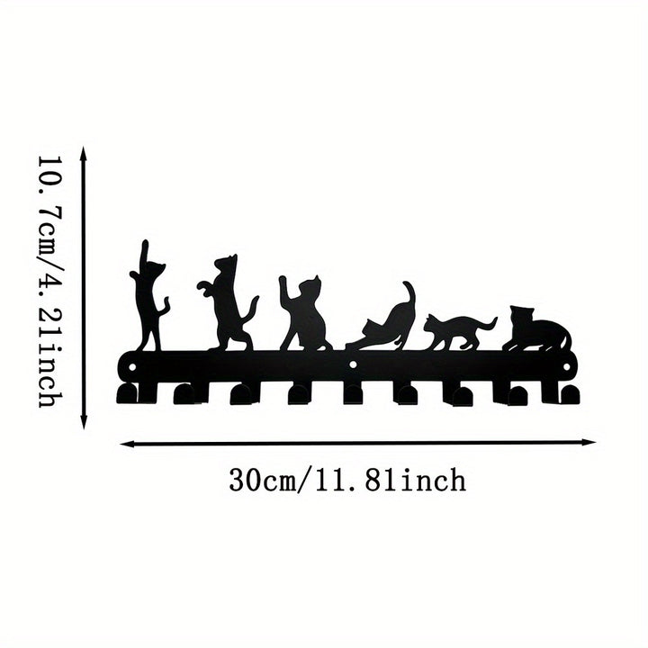 Creative Cat-Themed Wall Hook Rack