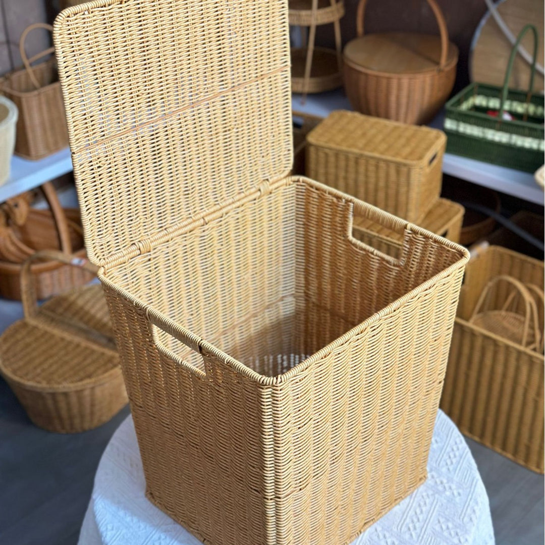 Contemporary Rectangular Woven Storage Bin Kalsten