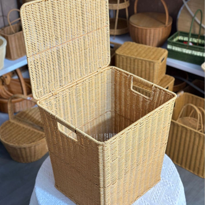 Contemporary Rectangular Woven Storage Bin Kalsten