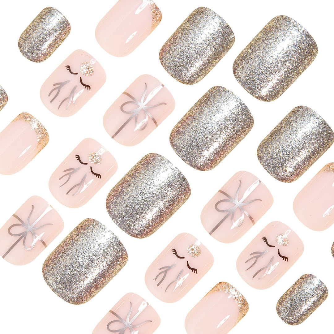 Elegant Festive Press-On Nail Art Set Kalsten