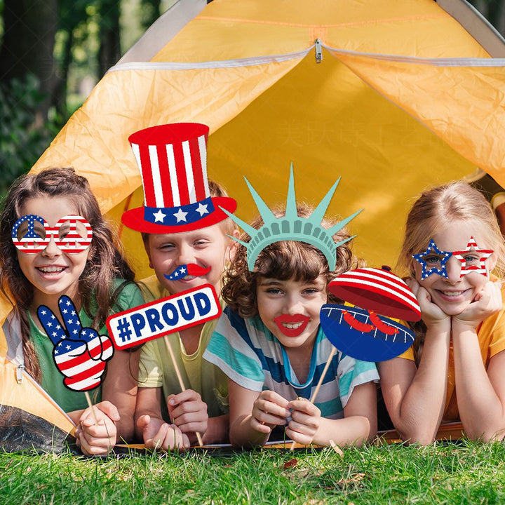 Unisex nan Photo Box Accessory Set for Independence Day Party Props Kalsten