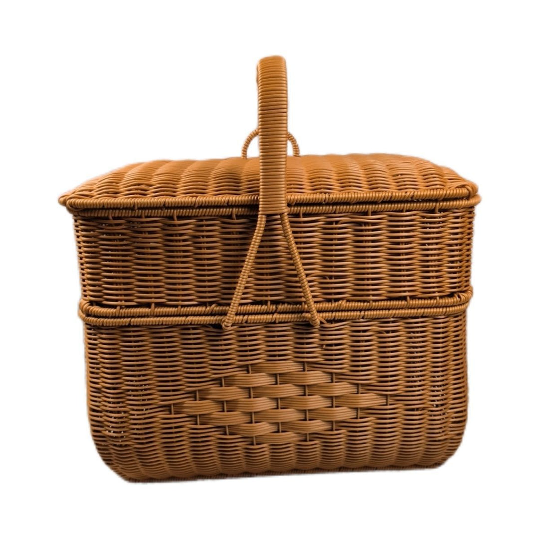 Multi-Compartment Woven Storage Basket Kalsten