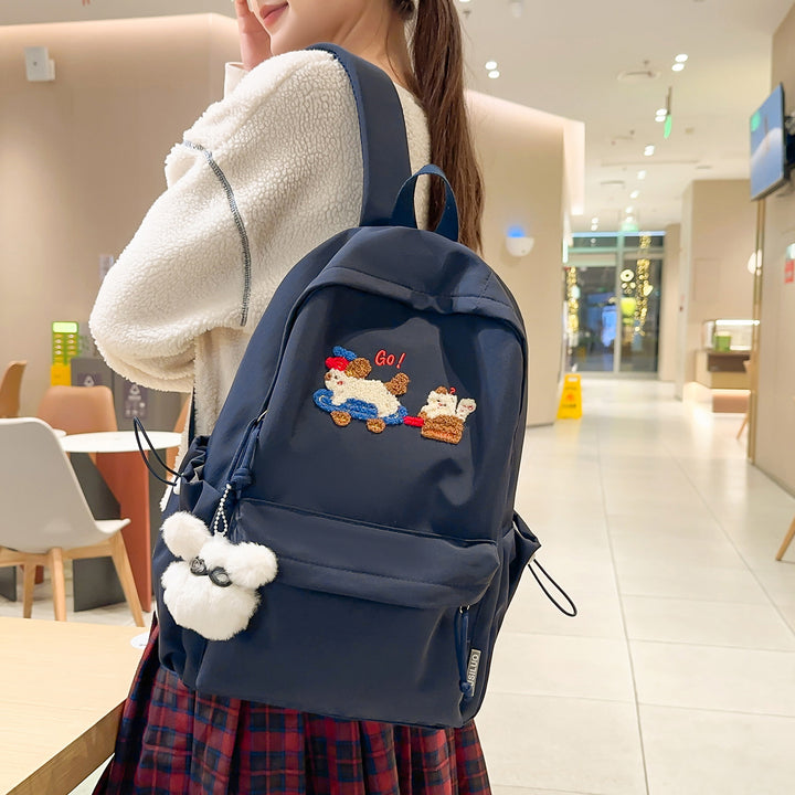 Cute Embroidered Animal-Themed Backpack Kalsten