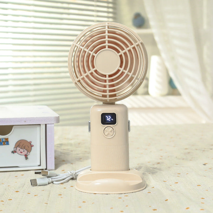 Women's Portable Mini Fan with Digital Display Kalsten