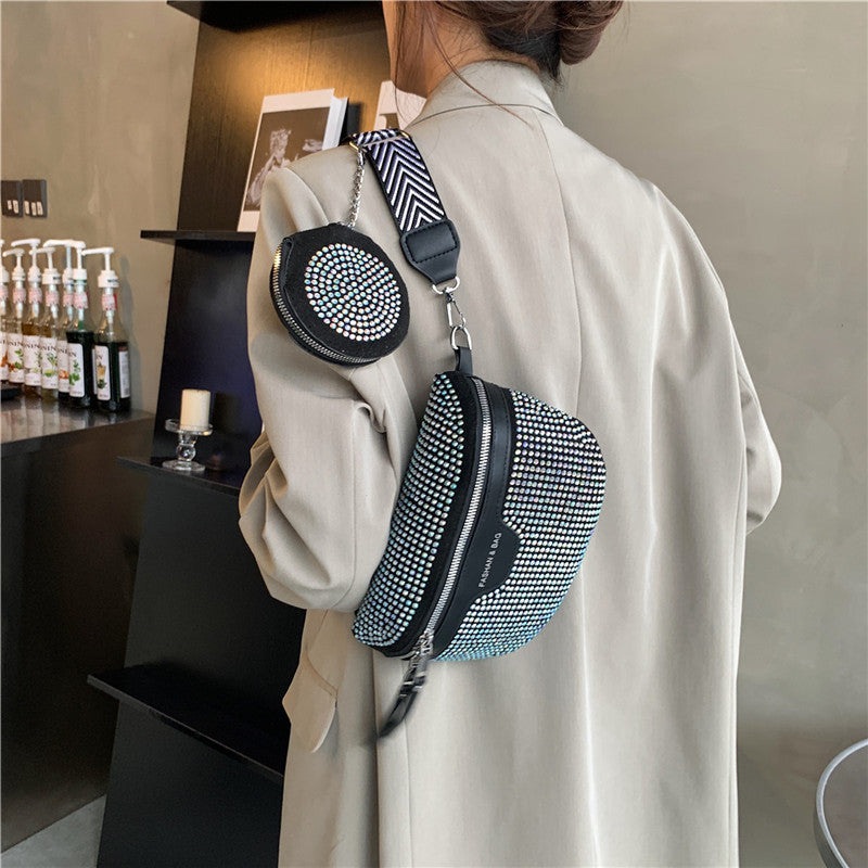 Stylish Rhinestone Embellished Mini Crossbody Bag Kalsten
